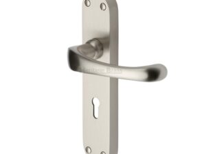 Heritage Brass Gloucester Satin Nickel Door Handles (Sold In Pairs)