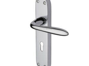 Heritage Brass Sutton Polished Chrome Door Handles (Sold In Pairs)