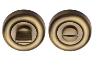 Heritage Brass Round 53Mm Diameter Turn & Release, Antique Brass