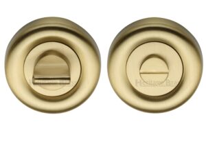 Heritage Brass Round 53Mm Diameter Turn & Release, Satin Brass