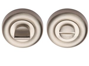 Heritage Brass Round 53Mm Diameter Turn & Release, Satin Nickel