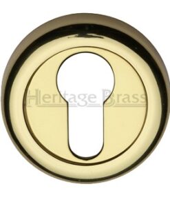 Heritage Brass Euro Profile Key Escutcheon, Polished Brass