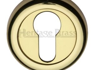 Heritage Brass Euro Profile Key Escutcheon, Polished Brass