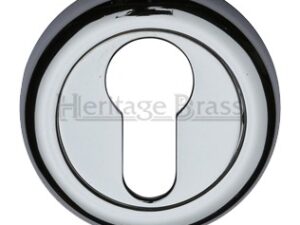 Heritage Brass Euro Profile Key Escutcheon, Polished Chrome