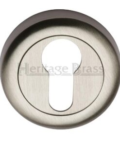 Heritage Brass Euro Profile Key Escutcheon, Satin Nickel