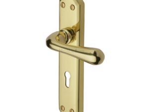 Heritage Brass Charlbury Polished Brass Door Handles (Sold In Pairs)