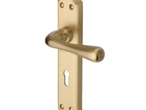 Heritage Brass Charlbury Satin Brass Door Handles (Sold In Pairs)