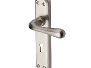 Heritage Brass Charlbury Satin Nickel Door Handles - V7050-Sn (Sold In Pairs)