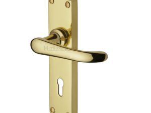 Heritage Brass Windsor Polished Brass Door Handles (Sold In Pairs)