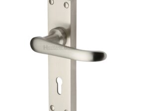 Heritage Brass Windsor Satin Nickel Door Handles(Sold In Pairs)