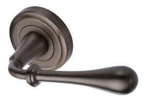 Heritage Brass Roma Matt Bronze Door Handles On Round Rose