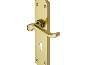 Heritage Brass Savoy Long Polished Brass Door Handles (Sold In Pairs)