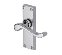 Heritage Brass Bedford Short Polished Chrome Door Handles (Sold In Pairs)