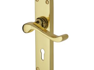 Heritage Brass Bedford Polished Brass Door Handles (Sold In Pairs)