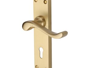 Heritage Brass Bedford Satin Brass Door Handles (Sold In Pairs)