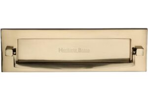 Heritage Brass Postal Knocker Letter Plate (254Mm X 79Mm), Polished Brass