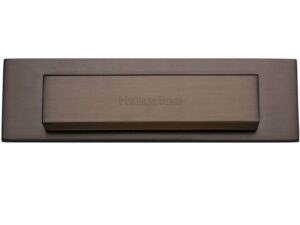 Heritage Brass Gravity Flap Letter Plate (280Mm X 80Mm), Matt Bronze