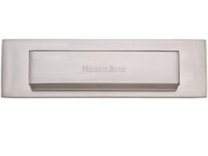 Heritage Brass Gravity Flap Letter Plate (280Mm X 80Mm), Satin Nickel