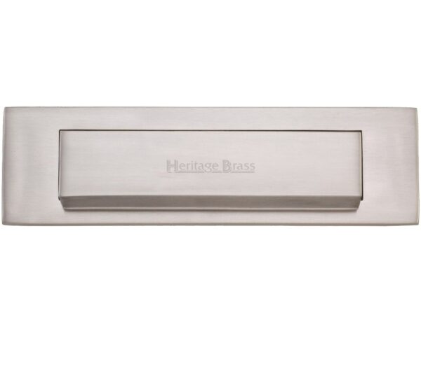 Heritage Brass Gravity Flap Letter Plate (280Mm X 80Mm), Satin Nickel