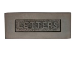 Heritage Brass Letters Embossed Letter Plate (254Mm X 101Mm), Matt Bronze