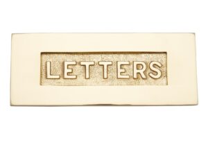 Heritage Brass Letters Embossed Letter Plate (254Mm X 101Mm), Polished Brass