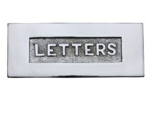 Heritage Brass Letters Embossed Letter Plate (254Mm X 101Mm), Polished Chrome