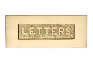 Heritage Brass Letters Embossed Letter Plate (254Mm X 101Mm), Satin Brass