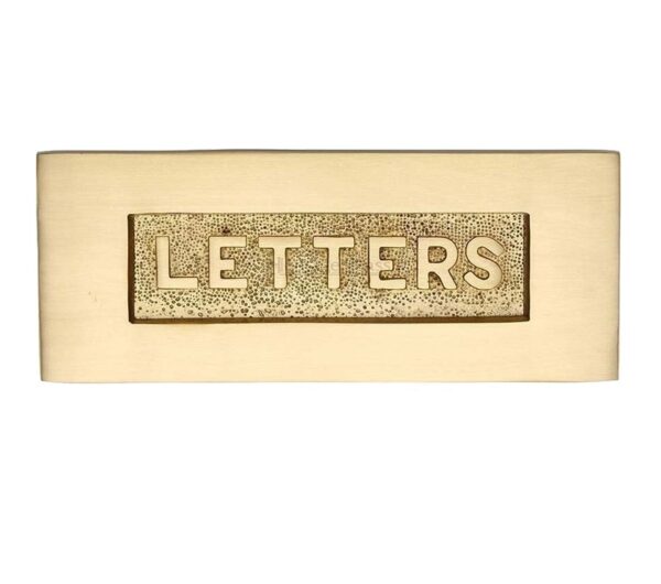 Heritage Brass Letters Embossed Letter Plate (254Mm X 101Mm), Satin Brass