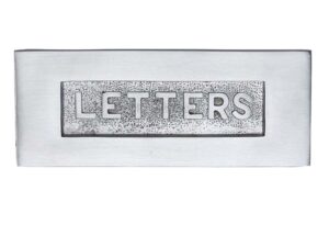 Heritage Brass Letters Embossed Letter Plate (254Mm X 101Mm), Satin Chrome