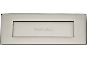 Heritage Brass Letter Plate (Various Sizes), Polished Nickel