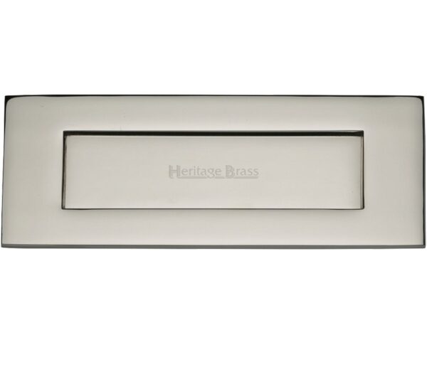 Heritage Brass Letter Plate (Various Sizes), Polished Nickel