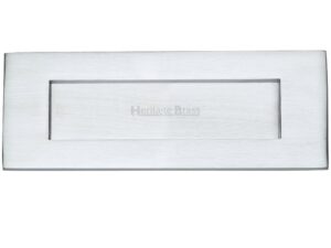 Heritage Brass Letter Plate (Various Sizes), Satin Chrome