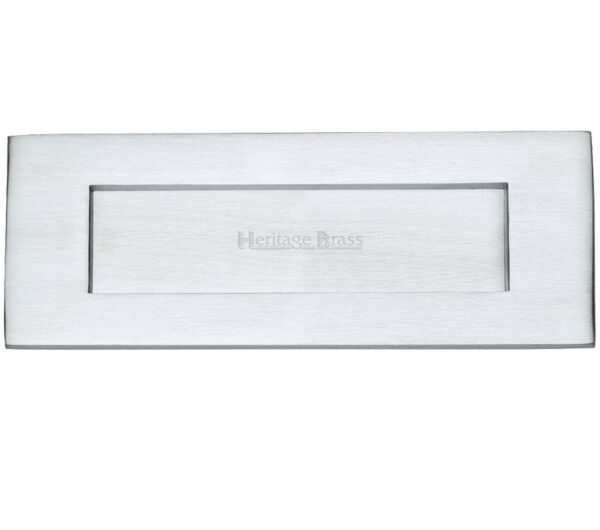 Heritage Brass Letter Plate (Various Sizes), Satin Chrome