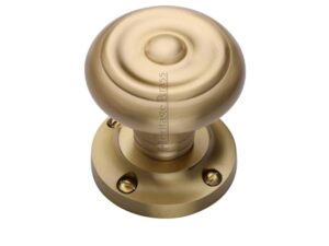 Heritage Brass Aylesbury Mortice Door Knobs, Satin Brass (Sold In Pairs)