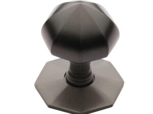 Heritage Brass Faceted Centre Door Knob, Matt Bronze