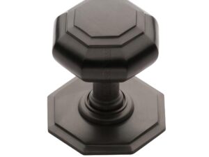 Heritage Brass Octagonal Tiered Centre Door Knob, Matt Bronze