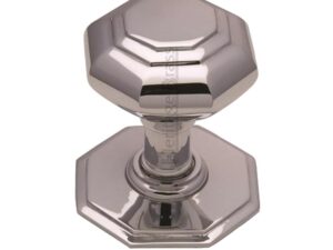 Heritage Brass Octagonal Tiered Centre Door Knob, Polished Chrome