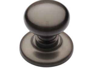 Heritage Brass Round Centre Door Knob, Matt Bronze