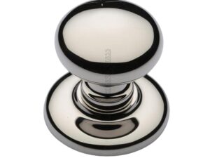 Heritage Brass Round Centre Door Knob, Polished Nickel