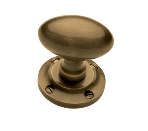 Heritage Brass Suffolk Mortice Door Knobs, Antique Brass (Sold In Pairs)