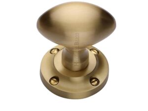 Heritage Brass Suffolk Mortice Door Knobs, Satin Brass (Sold In Pairs)