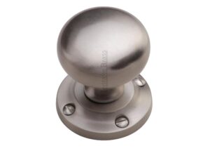 Heritage Brass Victoria Mortice Door Knobs, Satin Nickel (Sold In Pairs)