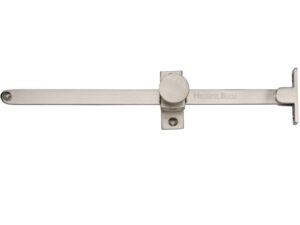 Heritage Brass Sliding Design Casement Stay (10" - 254Mm), Satin Nickel -