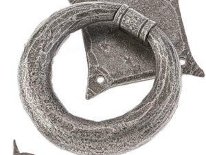 Jedo Collection Valley Forge Ring Style Door Knocker (165Mm X 114Mm), Pewter Patina