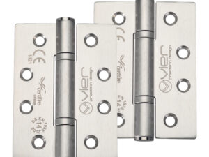 Zoo Hardware Vier Precision 4 Inch Grade 14 High Performance Hinge, Satin Stainless Steel (Sold In Pairs)