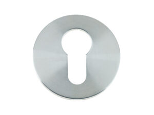 Zoo Hardware Vier Euro Profile Key Escutcheon, Satin Stainless Steel