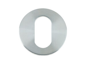 Zoo Hardware Vier Oval Profile Key Escutcheon, Satin Stainless Steel