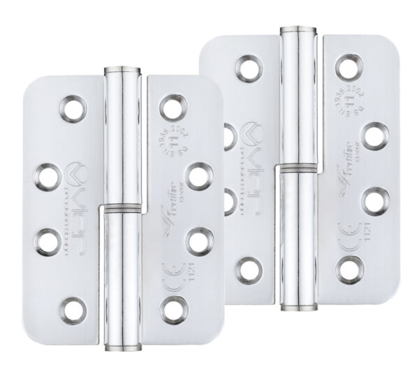 Zoo Hardware Vier Precision 4 Inch Grade 11 Radius Edge Lift-Off Hinge, Polished Chrome (Sold In Pairs)