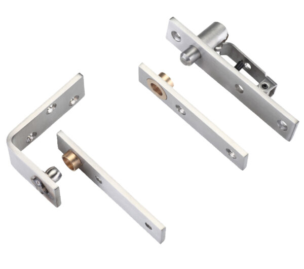 Zoo Hardware Square Pivot Hinge Set, Satin Stainless Steel (Sold In Pairs)