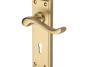 Heritage Brass Edwardian Satin Brass Door Handles (Sold In Pairs)